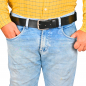 Preview: UMTI® Gürtel Herren Ledergürtel aus Büffelleder für Männer 25- (22A) Jeans Echtleder 35mm breit kürzbar Neu